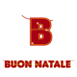 Festone Maxi Scritta Buon Natale In Rosso 6 Metri