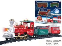 Pista Treno Di Natale Con Luci E Suoni 17 Pezzi