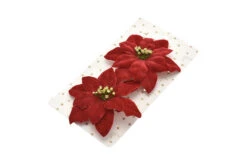 Stella Natale Rossa Con Clip 2 Pezzi