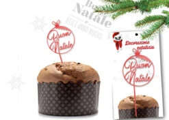 Cake Topper Per Panettone Buon Natale