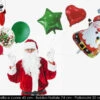 Set 6 Palloncini Babbo Natale
