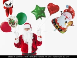 Set 6 Palloncini Babbo Natale
