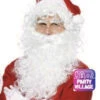 Set Adulto Babbo Natale Lusso Barba E Cappello