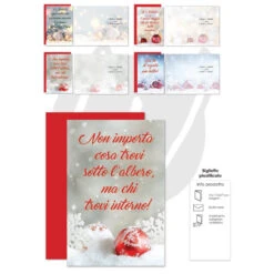 Biglietto Natale Auguri Con Busta 11,5x17 Cm