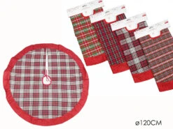 Copri Base Albero Di Natale Scozzese 120 Cm