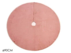 Copri Base Albero Di Natale Con Pelo Sintetico Rosa 90 Cm