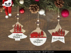 Decorazione In Legno Buon Natale
