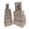 Scatola Rettangolare Babbo Natale Con Monopattino 19x11,5x8,5 Cm
