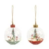 Sfera 10 Cm Con Babbo Natale O Orsetto Con Led