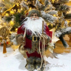 Babbo Natale Rosso Oro 100 Cm