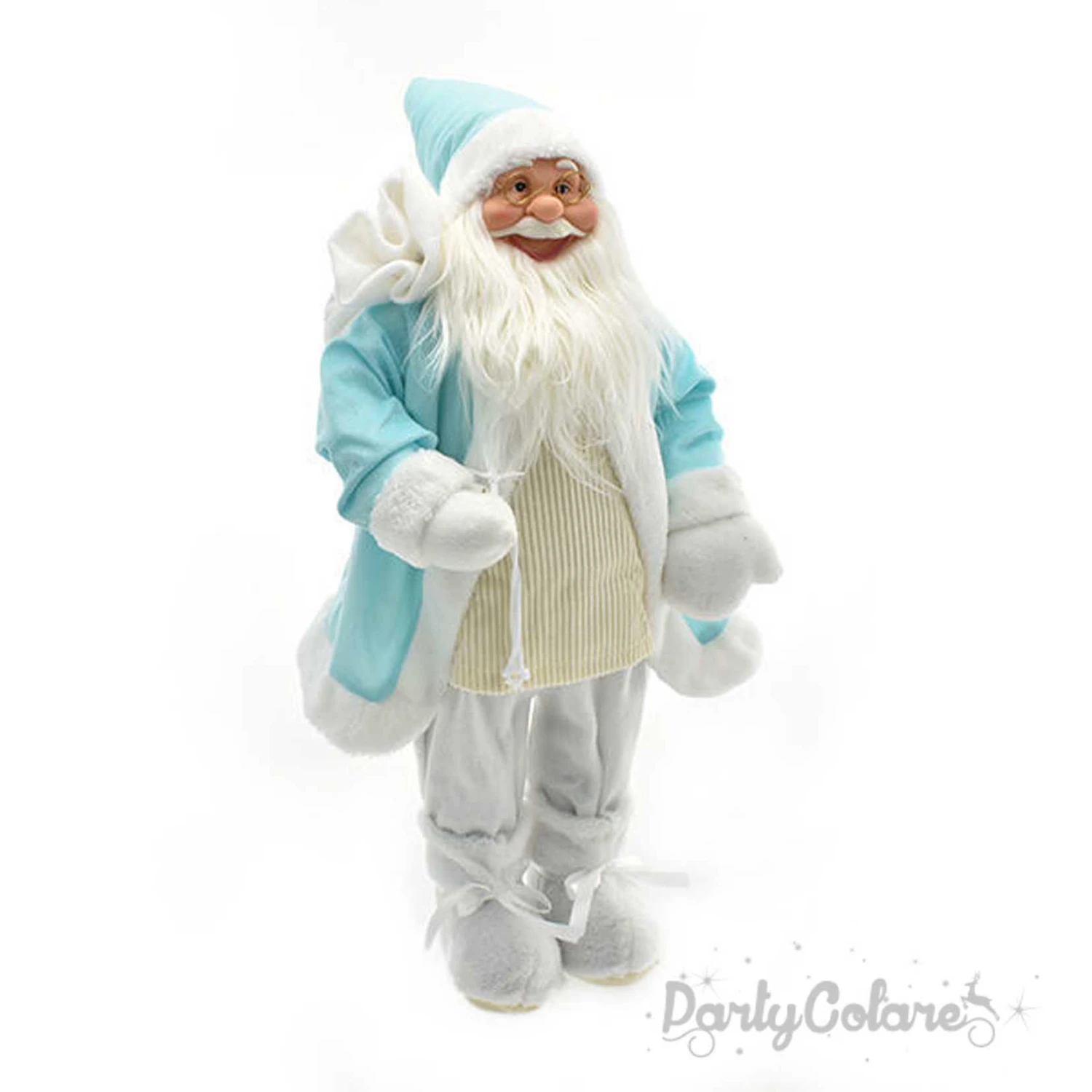 Babbo Natale Tiffany E Bianco 80 Cm - immagine 3
